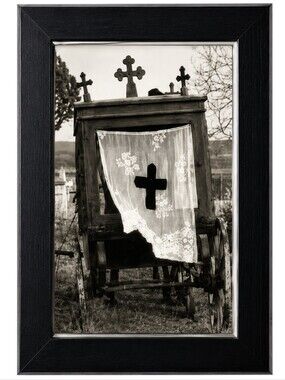 Vintage Funeral victorian Horse Horses carriage Hearse Gothic dark Photograph